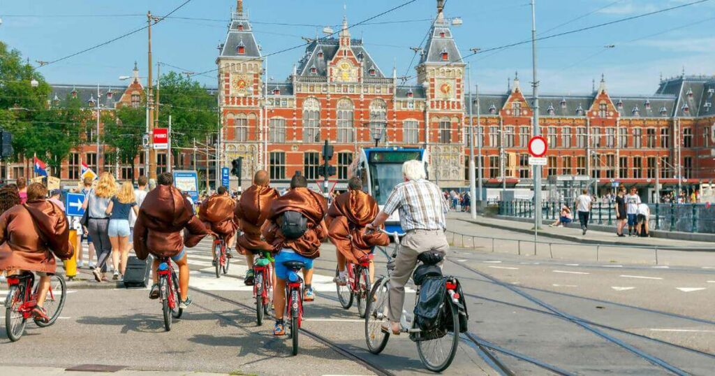 Biking-In-Dutch-City