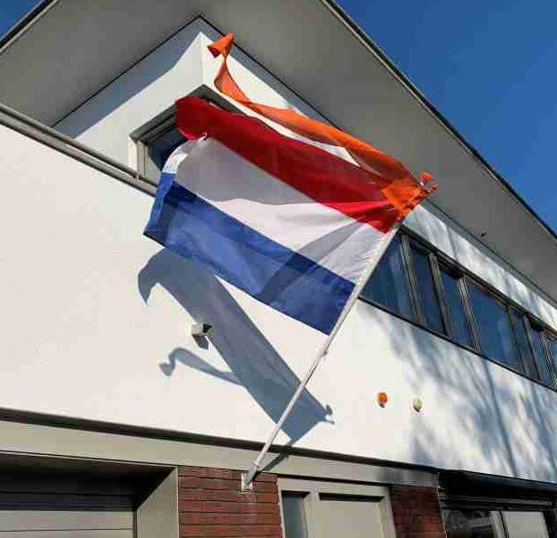 Netherlands-Dutch-flag-with-orange-vane