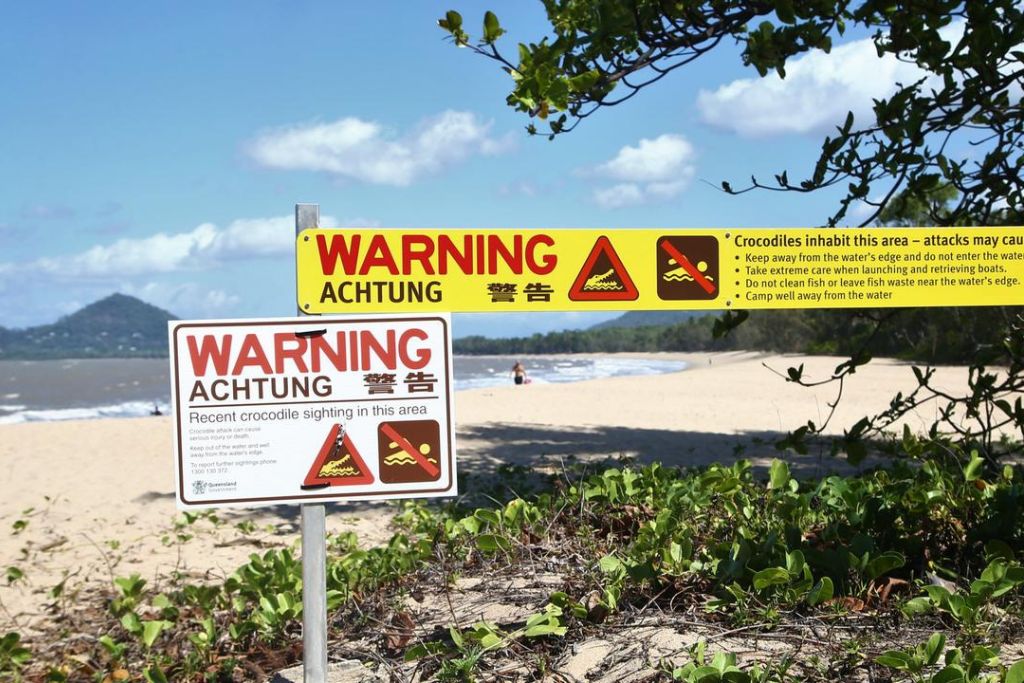 warning-signs-about-crocodile-sightings-in-palm-cove-queensland